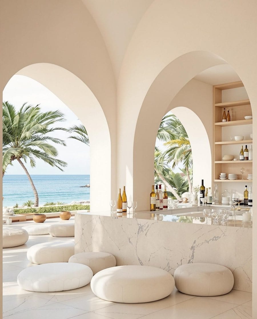 A calm, light-filled wellness lounge